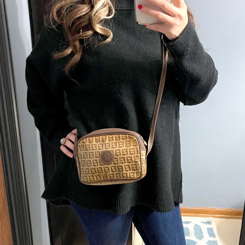 Fendi Brown Monogram Shoulder Bag - Picture 10 of 13